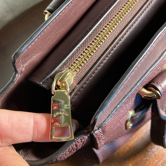 Coach Peeble leather swagger 27 Crossbody shoulder bag 87295 oxblood - Picture 9 of 12